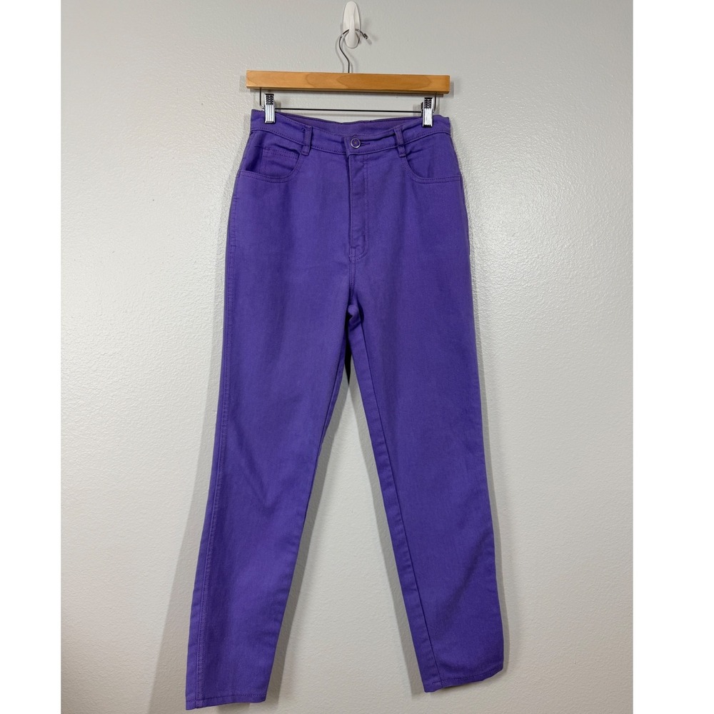 BRAXTON Jeans Women's 11 Purple 80's Stretch High Rise Straight Leg‎